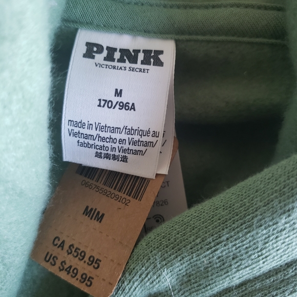 Nwt Pink Victoria's Secret cropped hoodie - Picture 4 of 5